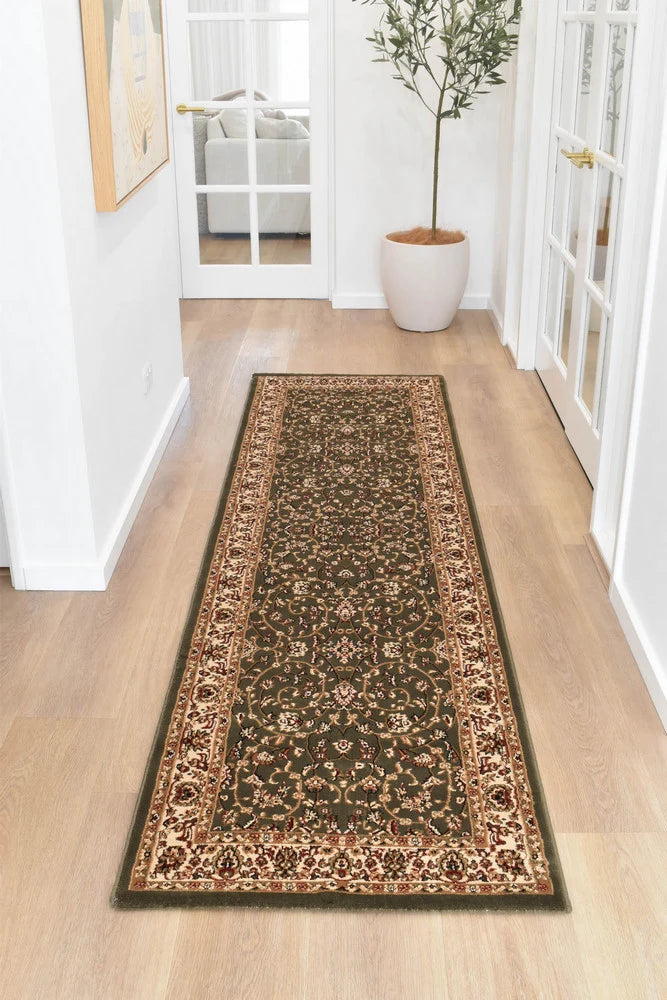 Adelaide Arno Green Runner Rug
