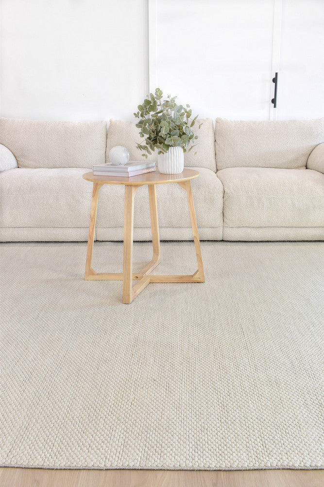 Lure Drops Pearl Wool Rug