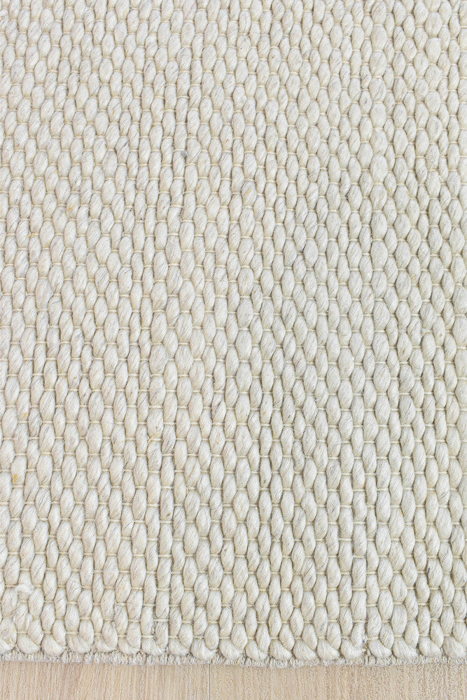 Lure Drops Pearl Wool Rug