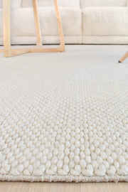 Lure Drops Pearl Wool Rug