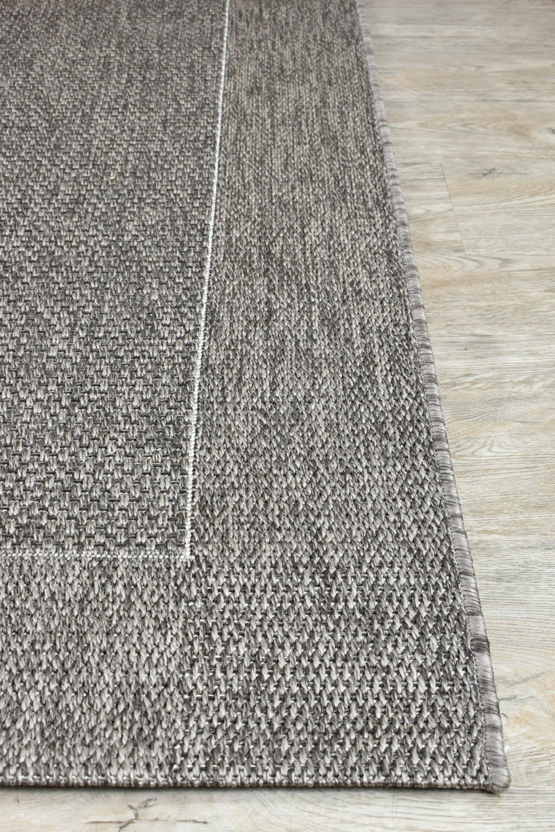 Outdoor Living Sisal Charcoal Runner Rug