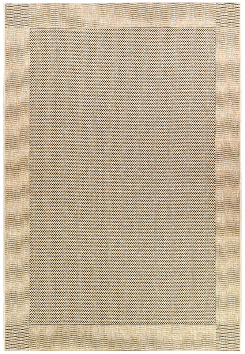 Outdoor Living Sisal Sand Black Rug