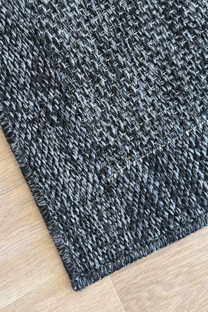 Outdoor Living Sisal Dark Grey Runner Rug