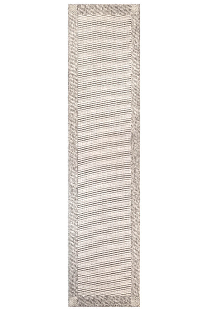 Outdoor Living Sisal Cream Grey Runner Rug