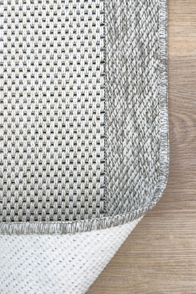 Outdoor Living Sisal Cream Grey Runner Rug