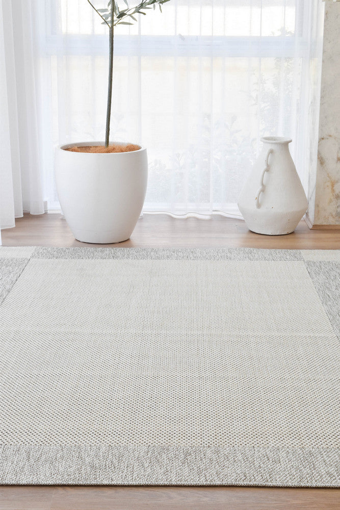 Outdoor Living Sisal Cream Grey Rug