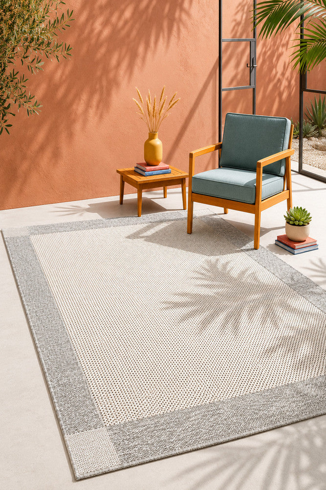 Outdoor Living Sisal Cream Grey Rug
