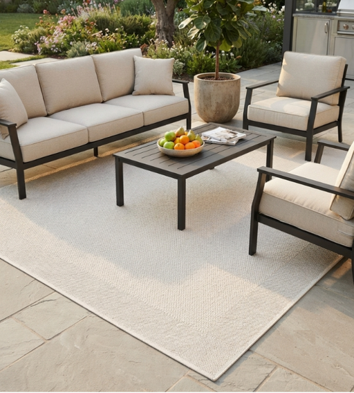 Indoor /Outdoor patio Rug furniture Cream colour 