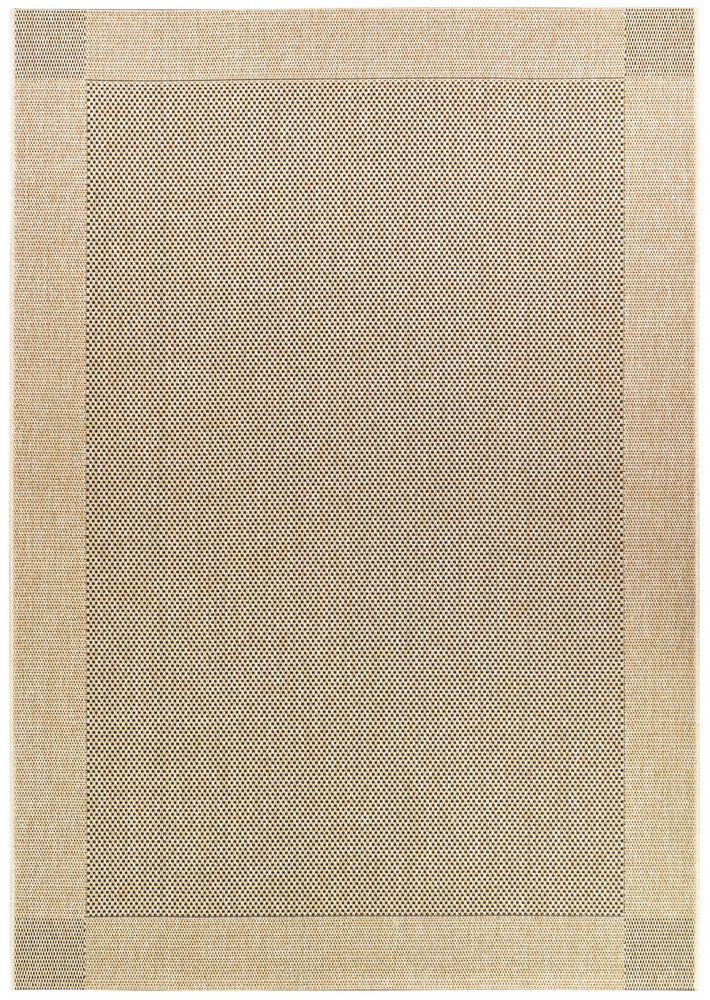 Outdoor Living Sisal Sand Black Rug