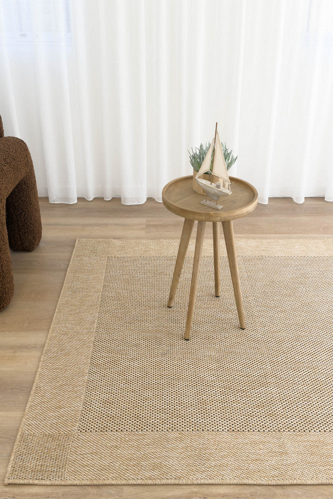 Outdoor Living Sisal Sand Black Rug