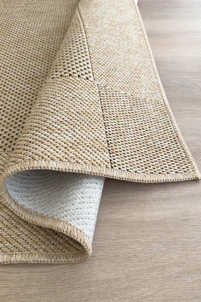 Outdoor Living Sisal Sand Black Rug