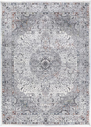Almir Traditional Medallion Grey Multi Rug