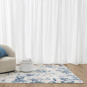 Antique Abstract Splash Blue Multi Rug