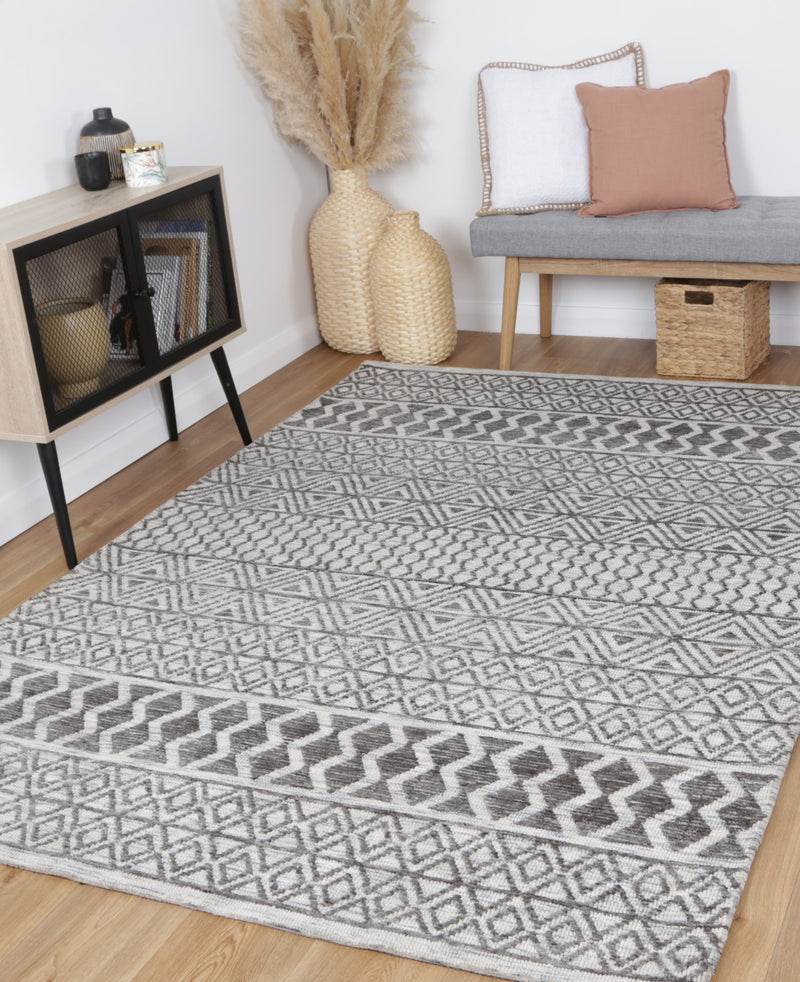 Amrish Ramdass Charcoal Beige Rug