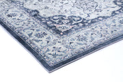 Divine Navy Medallion Non-Slip Rug
