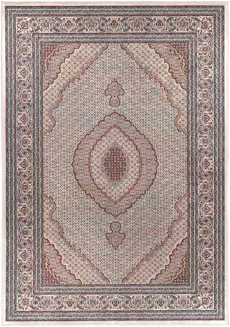 Divine Medallion Red Non-Slip Rug