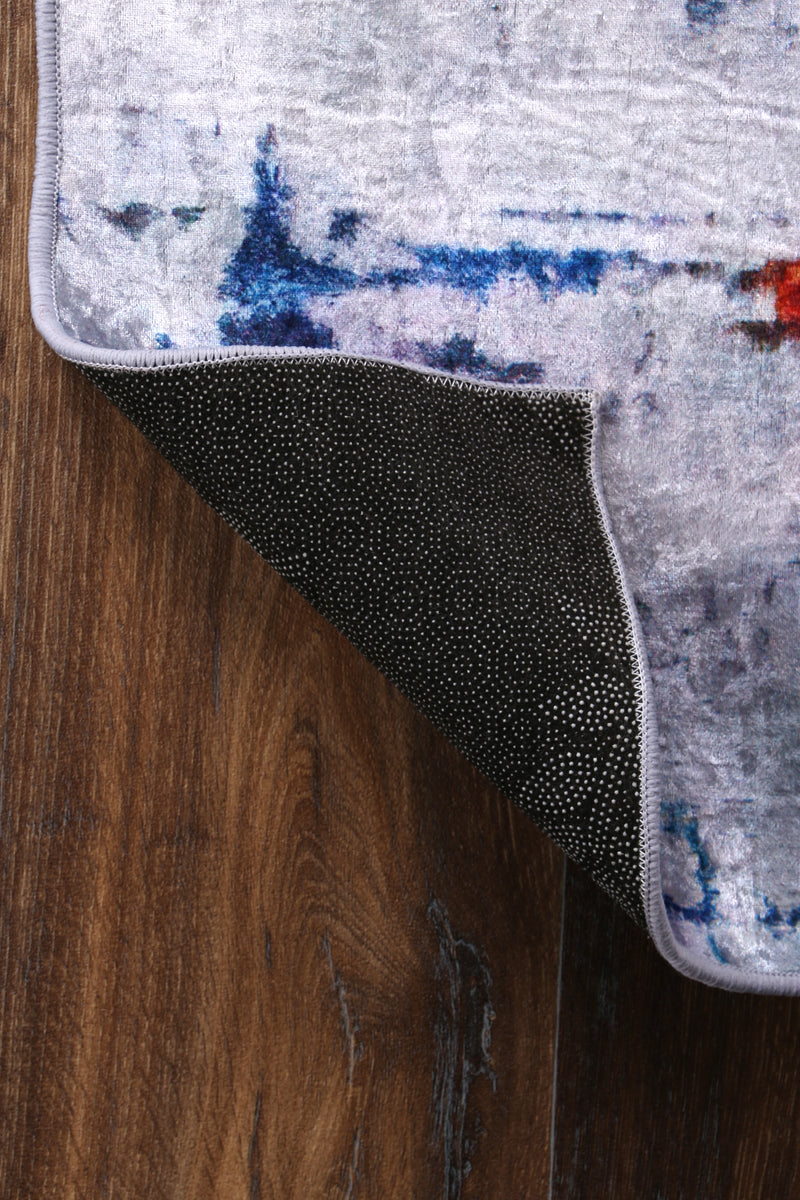 Divine Painting Grey Multi Non-Slip Rug