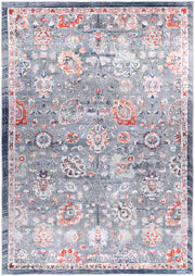 Divine Distressed Floral Grey Multi Non-Slip Rug