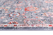 Divine Distressed Floral Grey Multi Non-Slip Rug
