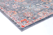 Divine Distressed Floral Grey Multi Non-Slip Rug