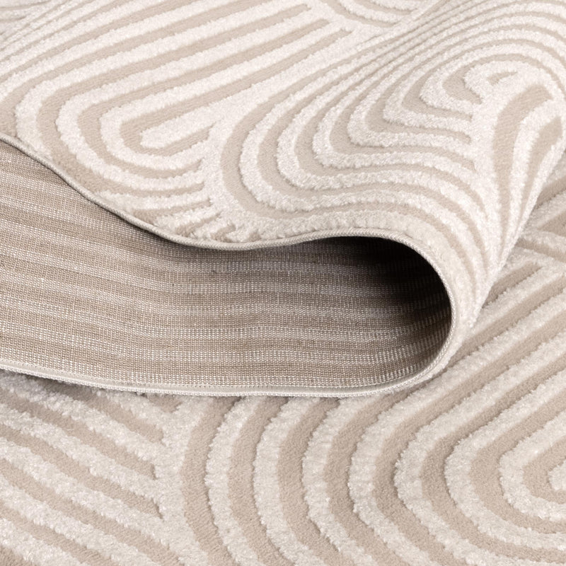 Mesa Curved Beige Ivory Rug