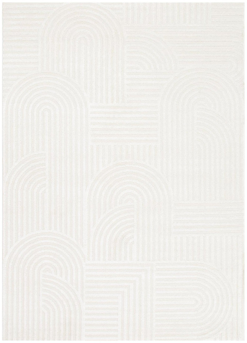 Mesa Curved Off White Rug