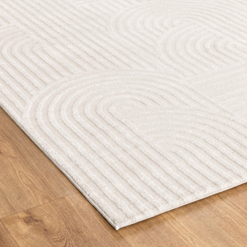 Mesa Curved Off White Rug