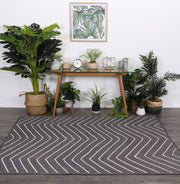 Armour Chevron Grey Rug