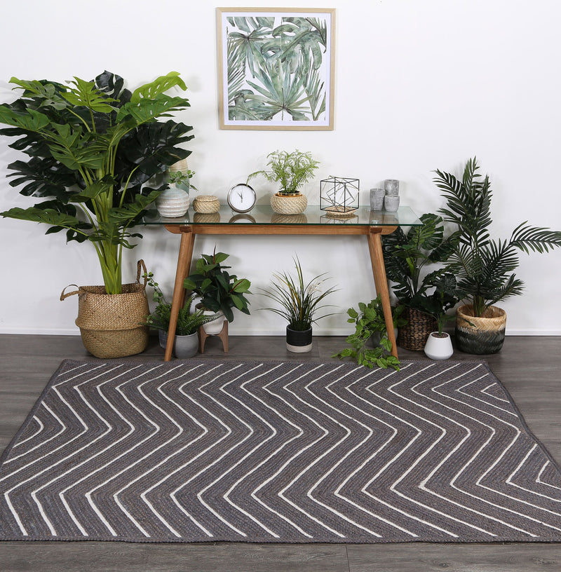 Armour Chevron Grey Rug