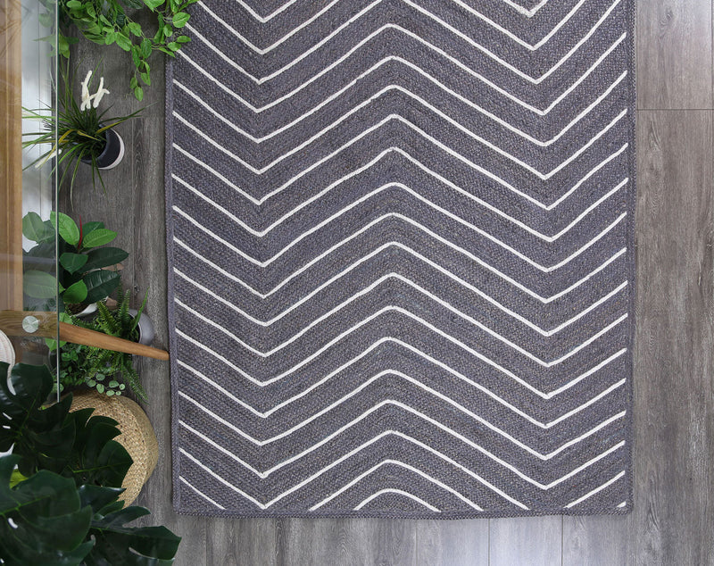 Armour Chevron Grey Rug