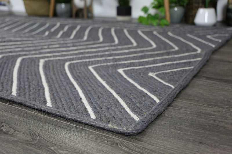 Armour Chevron Grey Rug