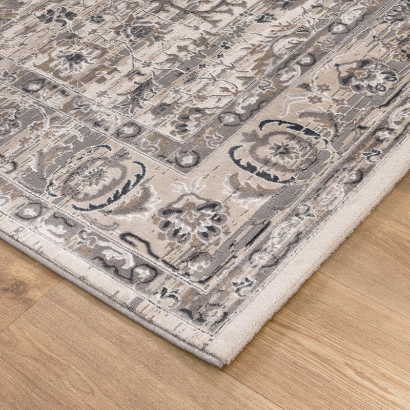 Athena Distressed Transitional Beige Grey Rug
