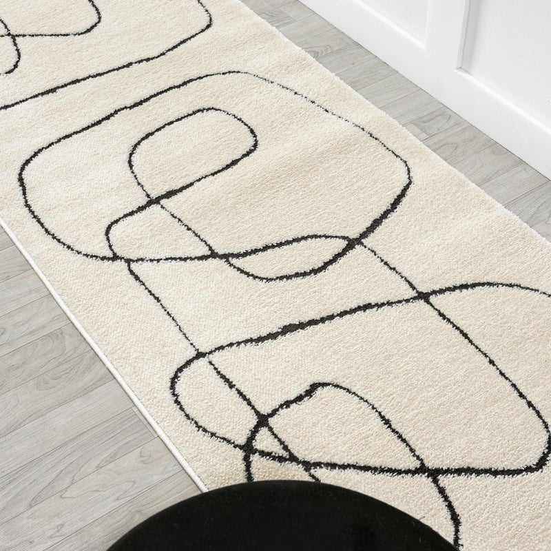 Relish Line Ivory Runner Rug
