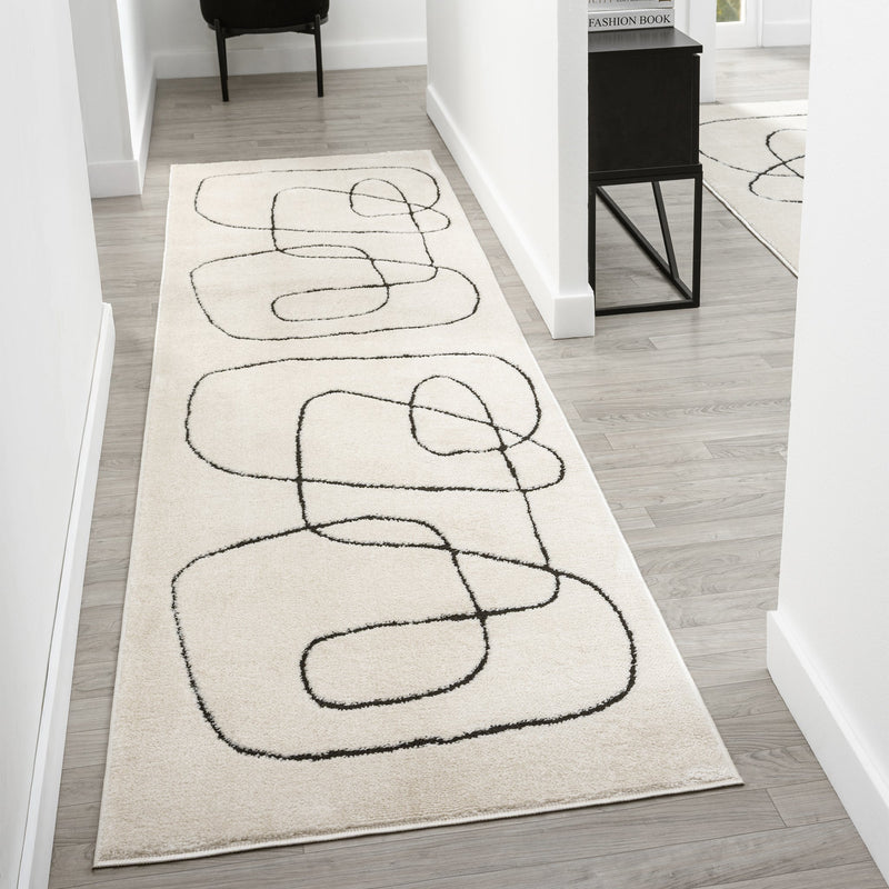 Relish Line Ivory Runner Rug
