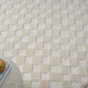 Relish Square Cream Ivory Round Rug