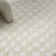 Relish Square Cream Ivory Round Rug