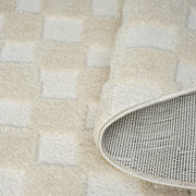 Relish Square Cream Ivory Round Rug