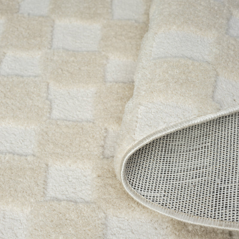 Relish Square Cream Ivory Round Rug