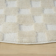 Relish Square Cream Ivory Round Rug
