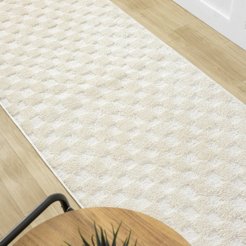Relish Square Cream Ivory Runner Rug