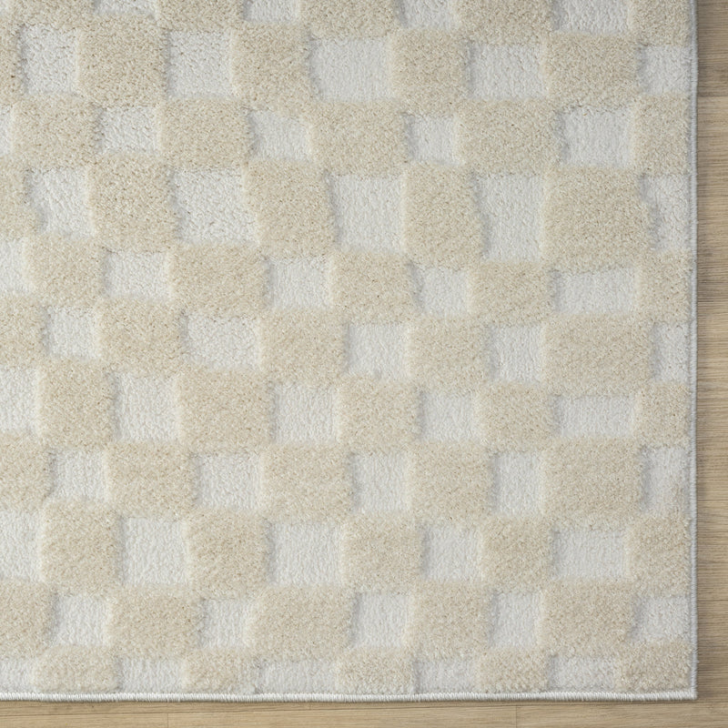 Relish Square Cream Ivory Runner Rug