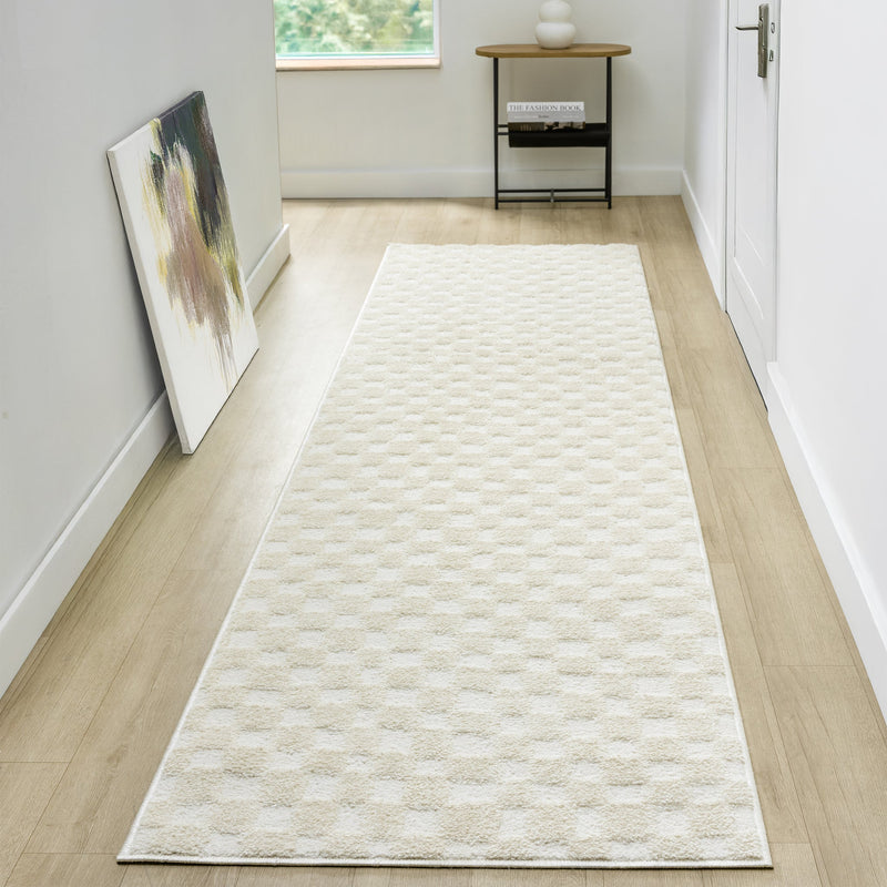 Relish Square Cream Ivory Runner Rug