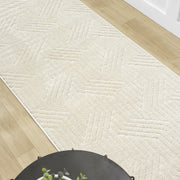 Relish Parallel Stone Ivory Runner Rug