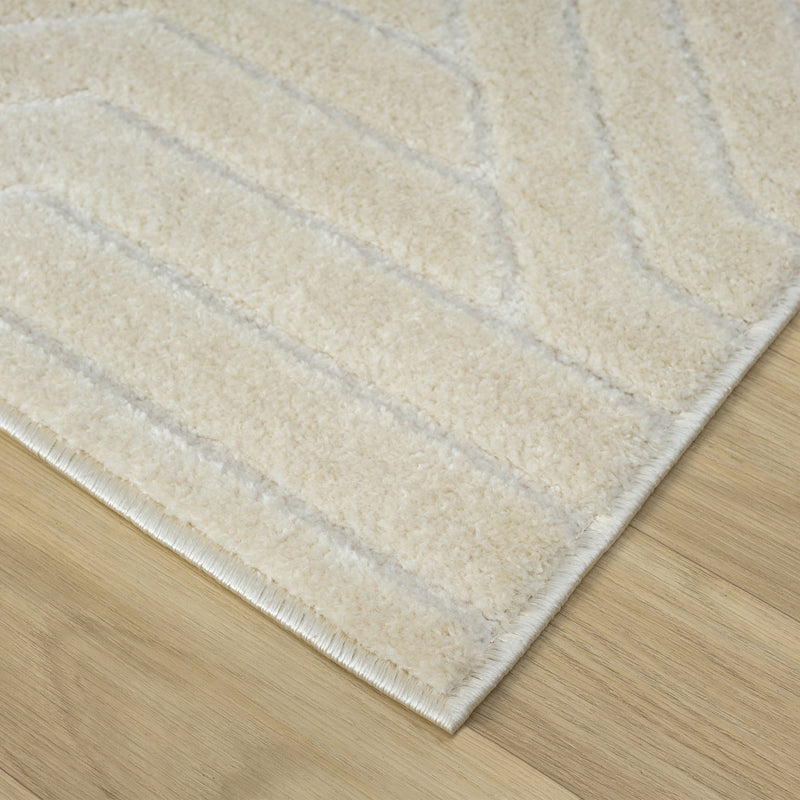 Relish Parallel Stone Ivory Runner Rug