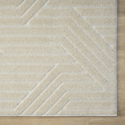 Relish Parallel Stone Ivory Runner Rug