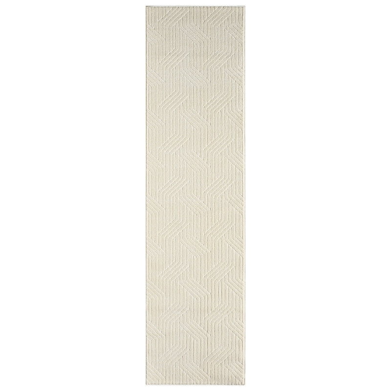 Relish Parallel Stone Ivory Runner Rug