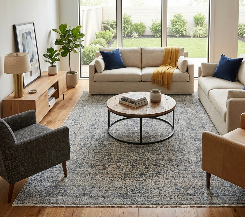 Allen Abbott transitional Grey Beige Rug