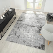 Amber Neutral Silver Rug