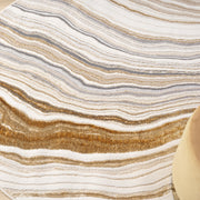 Amber Waxy Stone Round Rug