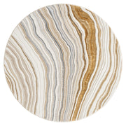 Amber Waxy Stone Round Rug